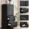 Tribesigns 4-Drawer File Cabinet with Lock, Vertical Filing Cabinet with Key for Home Office - 3 of 4