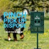 Emma and Oliver Compact Dog Waste Station with Rectangular Lidded Trash Can and Locking Roll Waste Bag Dispenser in Green - 2 of 4