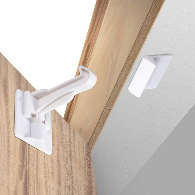 Upgraded Invisible Baby Proofing Cabinet Latch Locks (10 Pack) -No Drilling or Tools Required