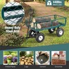 NAYSAYE Multi Purpose Hand Truck Dolly Heavy Duty Steel Mesh Cart with Cushioned Handle for Indoor and Outdoor Use, Green, 47.2"*17"*21" - 4 of 4