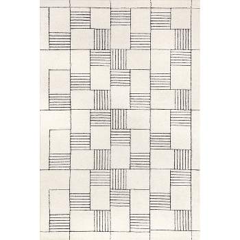 nuLOOM Danika Abstract Checkered Wool Area Rug