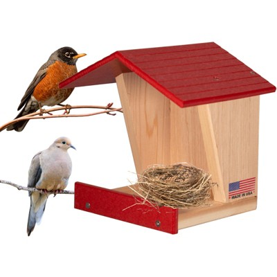 JCS Wildlife Modern Style Cedar Robin Roost with Poly Lumber Roof