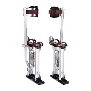 Yescom 16"-24" Drywall Stilts Adjustable Aluminum Painting Tool with Leg Pads Protection for Painter Taping Cleaning Costume Silver YES0539 - 1 of 4