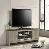 GlasFlength TV Stands and Consoles Modern Media Console with Cabinet Doors and Open Shelves for Living Room, Gray, 15.5"*68.5"*19.5" - 2 of 4