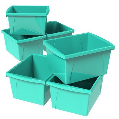 teal storage baskets