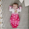 Pavilion Gift Company - Pawprint Kitty - 0-3 Months Gown with Mitten Cuffs - Leotards and Bodysuits - 2 of 4