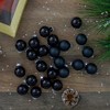 Northlight 24ct Shiny and Matte Black Glass Ball Christmas Ornaments 1" (25mm) - 2 of 4