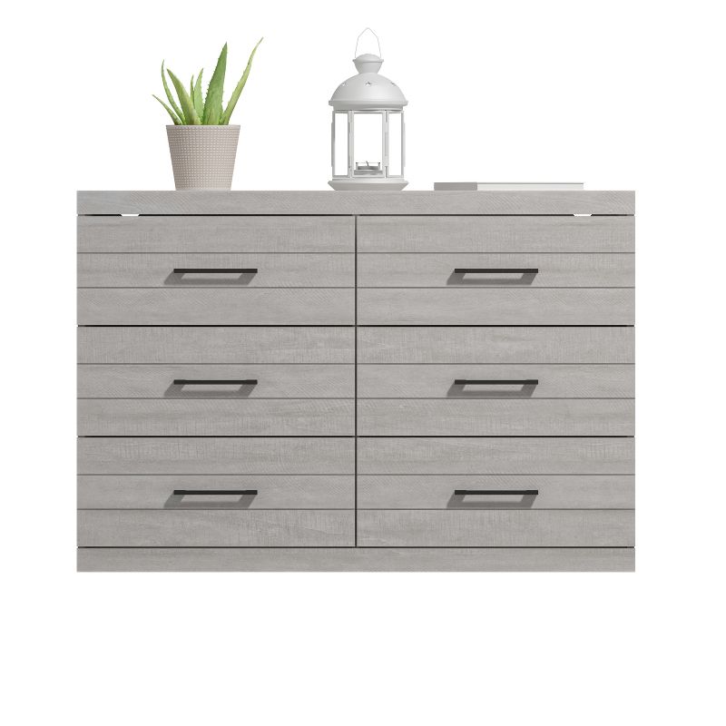 Galano Hamsper 6-Drawer Dresser (31.7 in. × 46.5 in. × 16.3 in.) in Dusty Gray Oak, Knotty Oak, Dark Gray Oak, Concrete Gray, 4 of 16