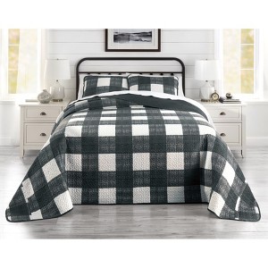 BrylaneHome BH Studio Reversible Quilted Bedspread - 1 of 4
