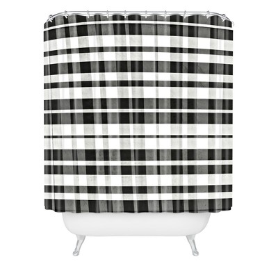 Monika Strigel Farmhouse Gingham Shower Curtain Black - Deny Designs