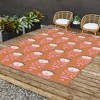Schatzi Brown Norr Flower Orange Outdoor Rug - Deny Designs - 3 of 4