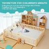 DoCred Toddler Floor Bed for Kids, Wood Floor Bed w/Slats & Fence for Girls and Boys, Montessori Bed Frame - 3 of 4