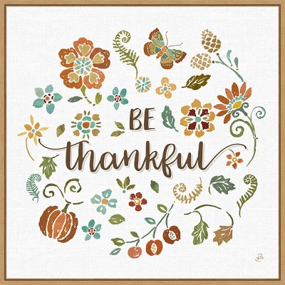 22" x 22" Autumn Impressions II by Daphne Brissonnet Framed Wall Canvas - Amanti Art