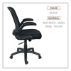 Alera Alera EB-E Series Swivel/Tilt Mid-Back Mesh Chair, Supports Up to 275 lb, 18.11" to 22.04" Seat Height, Black - 3 of 4