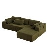 108 Modern Chenille Sectional Sofa with 6 Pillows - Right Chaise Configuration" - 4 of 4