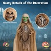 Costway Lighted and Animated Halloween Decoration 67" Outdoor Halloween Skeleton w/ LED Creepy Skull w/ Vocally Triggered Sound & Motion Effects - 3 of 4