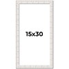 PosterPalooza | Panoramic Sculpted White Picture Frame - UV Acrylic, Foam Board Backing, Hanging Hardware - 2 of 4