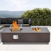 56 Inch Propane Fire Pit Table with Wind Guard, Glass Beads, Rain Cover, Sturdy Steel Anti-Rust Finish, CSA Safety Certified Outdoor Firepit - 3 of 4