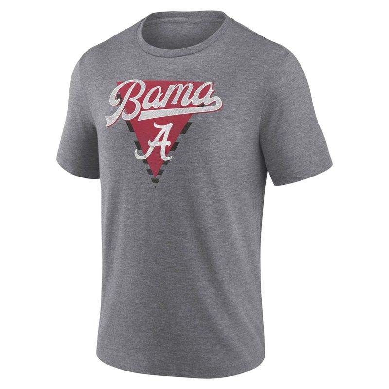 NCAA Alabama Crimson Tide Men&#39;s Gray Triblend T-Shirt, 2 of 4