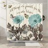 LunaLulinlk Elegant Teal Tulip Shower Curtain - 3 of 4