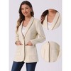 Allegra K Women's Lapel Collar One Button Long Sleeve Blazer - 2 of 4