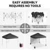 Canopy Tent 10x10 Ft, Pop Up Tent Canopy with 1 Sidewall, Instant Outdoor Tent with 4 Sand Bags, Adjustable Legs, Wheeled Carry - 4 of 4