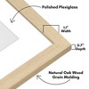Americanflat 20x24 Picture Frame with Polished Plexiglass - Use as 16x20 Frame with Mat or 20x24 Frame Without Mat - Hudson Collection - Natural Oak - 3 of 4