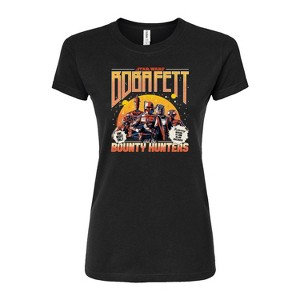 Women's - Star Wars - Boba Fett and the Bounty Hunters Band Fitted Graphic T-Shirt - 1 of 2