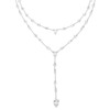 Sterling silver plated cubic zirconia "Y" necklace - 3 of 3