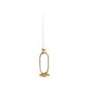 Sagebrook Home 7" Oval Ring Taper Candle Holder - Contemporary Gold Abstract Metal Candle Display for Home or Office Decor - Wedding Event Candle - 4 of 4