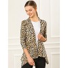 INSPIRE CHIC Women's Long Sleeves Open Front Asymmetric Hem Lightweight Cardigan - 2 of 4