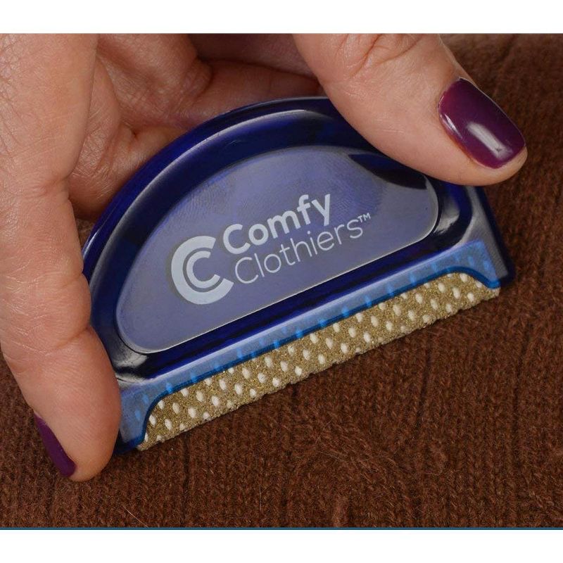 Comfy Clothiers Cashmere & Wool Comb for De-Pilling Sweaters & Clothing, Removes Pills, Fuzz and Lint from Garments, Blue, 3 of 4