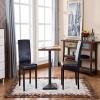 Syemin Dining Chairs Solid Wood Upholstered Bar Stools Set of 2 Counter Height Dining Chair Mid Century Kitchen Chair, Black, 21"*16.5"*35.5" - 4 of 4