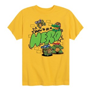 Boys' - Teenage Mutant Ninja Turtles Mutant Mayhem - Born To Be A Hero Short Sleeve Graphic T-Shirt - 1 of 3