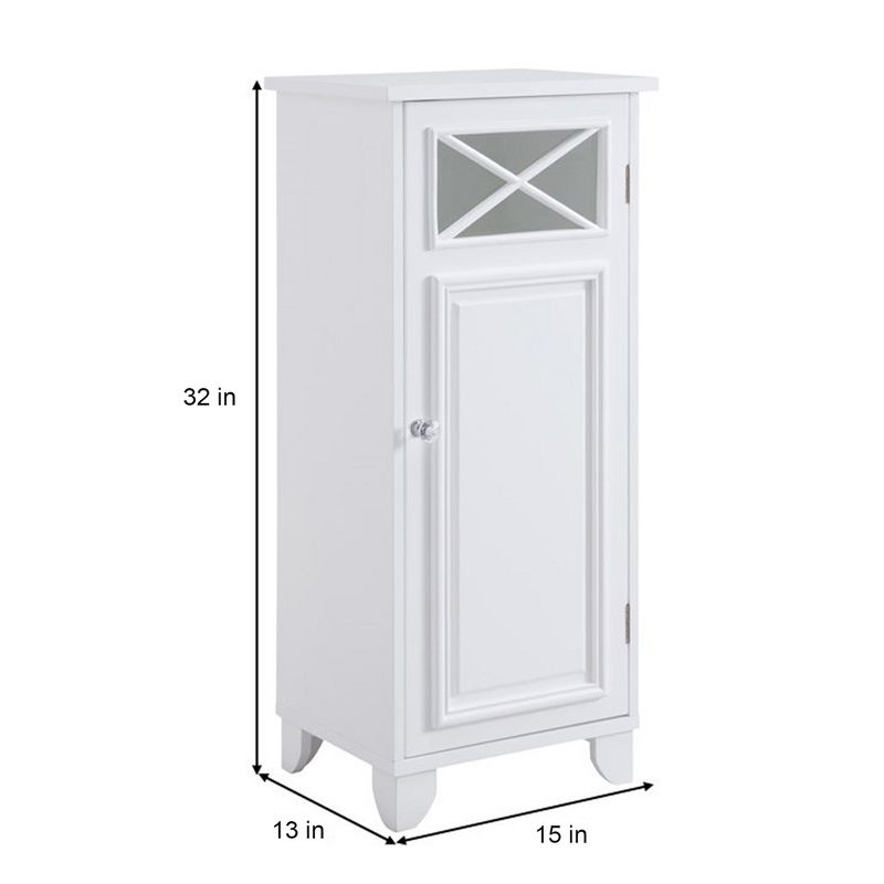 Teamson Home Dawson Freestanding Slim Floor Cabinet, White, 4 of 8