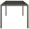 vidaXL Garden Dining Table Grey 74.8x35.4x29.7 in Poly Rattan - 4 of 4