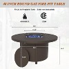 ALAULM Propane Round Fire Pit Table 48in, 40,000 BTU Auto-Ignition Round Gas Fire Pits,with Windshield,Blue Stone and Lid,for Outside Patio - 3 of 4