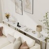 Entrance console table,side table behind sofa with charging station and metal legs,capacity of 110 pounds,easy to assemble - 2 of 4