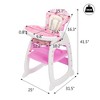 RUVALINO Infant Seats Adjustable Highchair for Baby Toddler Dinning Table with Feeding Tray, Suitable for Dining Room, Pink, 25"*16.75"*41.5" - 2 of 4