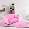 Tangkula Kids Sofa Upholstered Lounge Children Couch Ottoman w/ Armrest - 3 of 4