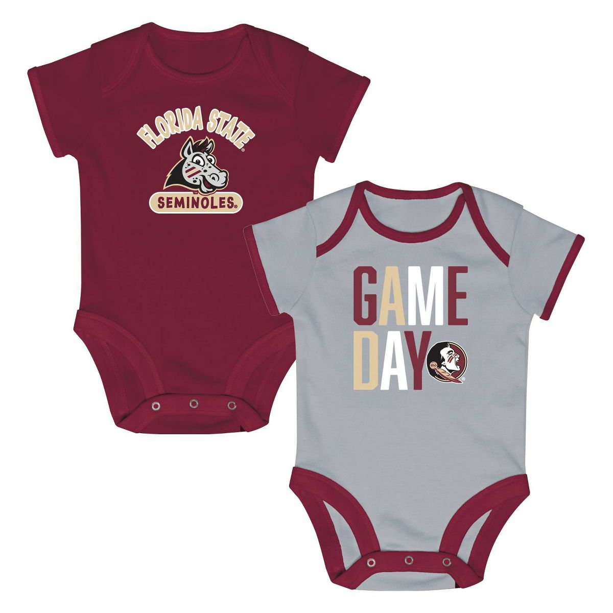 NCAA Florida State Seminoles Newborn 2pk Bodysuit