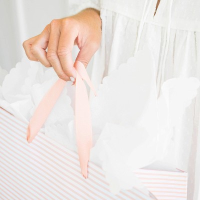 Pinstripe XL Gift Bag Pink - Sugar Paper&#8482; + Target