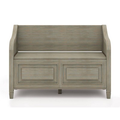 Hampshire Entryway Storage Bench Distressed Gray - Wyndenhall : Target