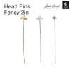 John Bead Must Have Findings Metal Antique Silver 2" Fancy Head Pins for Jewelry Making Findings, 6 Pieces - 4 of 4