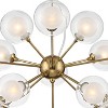 Possini Euro Design Spheres Antique Brass Chandelier 30" Wide Mid Century Modern Sputnik Glass Shade 15-Light Fixture for Dining Room Kitchen Island - 3 of 4