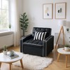 MAYEERTY 2-in-1 Covertible Sofa Bed with Pull Out Bed Modern Double Sleeper Sofa Adjustable Sleeper Bed for Living Room Black - 2 of 4