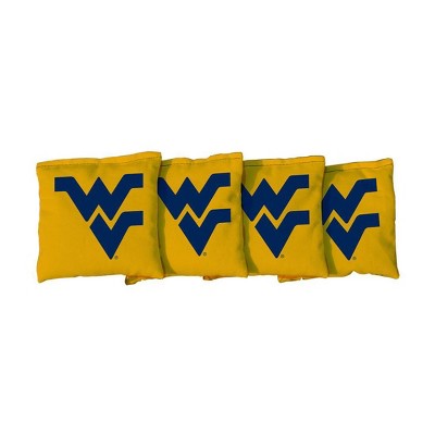 NCAA West Virginia Mountaineers Corn-Filled Cornhole Bags Yellow - 4pk