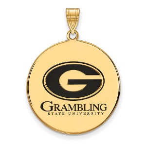 Black Bow Jewelry 14k Yellow Gold Plated Sterling Silver Grambling State Tigers NCAA Extra Large Pendant - 1 of 3