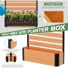 DoCred Air Conditioner Fence, 2-Panel Wood & Metal Privacy Screens with Planter Box for Outdoor AC, Trash Can, or Pool – 36"W x 45"H - 4 of 4