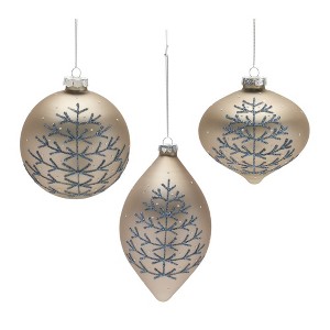 Champagne Glittered Ball Ornament (Set of 6) - 1 of 4
